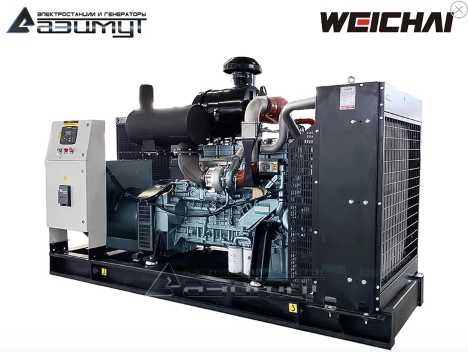 Дизельный генератор Азимут АД-320С-Т400 открытый, 320 кВт, Weichai